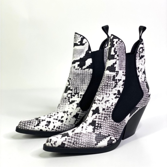 ✨ZARA✨Snake Print Pointed Boots - Picture 6 of 11